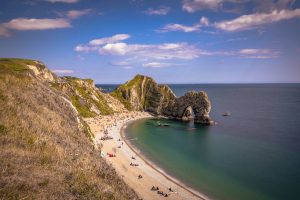 The picturesque landscape of Durdle Door in the Jurassic Coast
